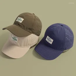 Ball Caps Summer Men Quick Dry Baseball Cap Mesh Breathable Thin Sun Hat Adjustable Outdoor Sports Male
