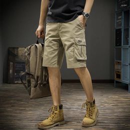 Men's Shorts Summer Fashion Brand Cargo Quarter Pants American Loose Multi-pocket Straight Leg Outdoor Leisure Sports