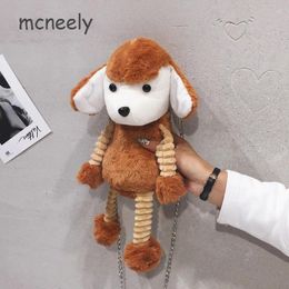 Bag Doll Plush Shoulder Fashion Western Dog Chain Crossbody Student Messenger Mobile Phone