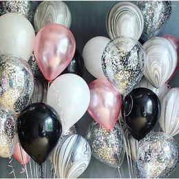 Party Decoration 20pcs 10inch Pink White Silvery Latex Balloons Happy Birthday Wedding Balloon Kids Toy Air Balls Globos