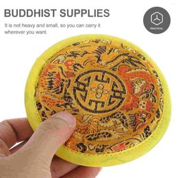Decorative Figurines Sound Bowl Pad Meditation Accessories Embroidery Round Cushion Religious Tibetan Singing Pillow