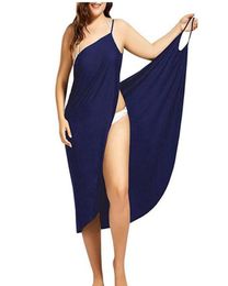 Oufisun Women Plus Size Pareo Beach Cover Up Wrap Dress Bikini Bathing Suit Cover Ups Robe De Plage Beachwear Femme Tunic Kaftan3473367