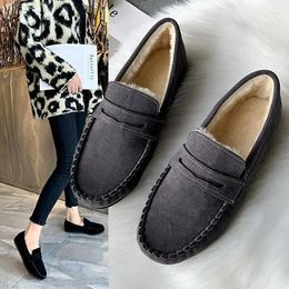 Casual Shoes Round Toe Bow-Knot Winter Women Modis Female Sneakers Flats Loafers With Fur Butterfly Moccasin 2024 Dress