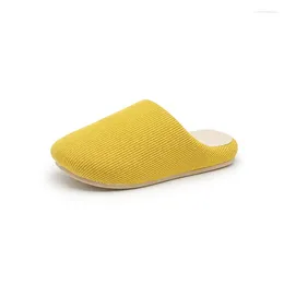 Slippers 2024 Cotton Slipper Ladies Autumn/winter Thermal Indoor Couple Home Fluffy Thick Sole