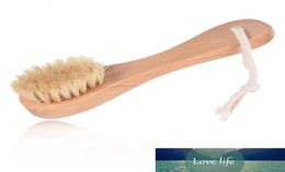 Natural Boar Bristles Facial Brush Dry Skin Bath Spa Brush Remove Dead Skin Rub Face Nail Brush LX59375873025