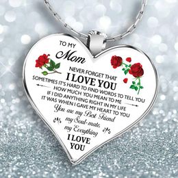 Pendant Necklaces To My Mom Grandma Daughter Heart Necklace For Women Love Mothers Day Jewelry Gift