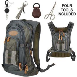 Outdoor Bags Aventik Fly Fishing compact backpack size one suitable for all outdoor sports fishing bags with vest bag tool combination Q240521
