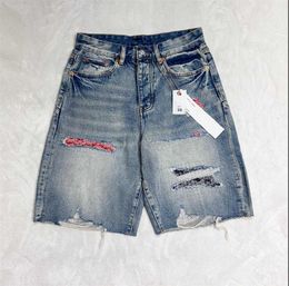 Mens Shorts Jeans Designer Jean Short Casual Slim Ripped Paint Zipper Patch Denim Shorts for Men Street Pu1143i5b0