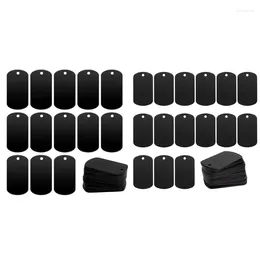 Keychains 50 Pcs Metal Stamping Blanks Black For Aluminium Keychain Blank Dog Tag Easy Instal