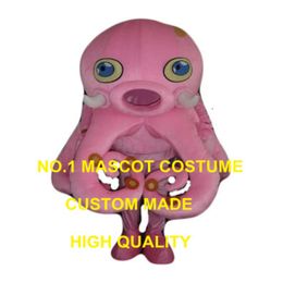 pink octopus mascot custom cartoon character adult size carnival costume 3412 Mascot Costumes