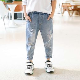 4-13 Years Boys Kids Cowboy Long Pants Children Denim Trousers Clothes Spring Baby Boy Casual Stretch Jeans