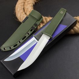 Top Quality H5203 Survival Straight Knife 440C Satin Drop Point Fine Edge Blade ABS Handle Outdoor Camping Hiking Fixed Blade Rescue Knives