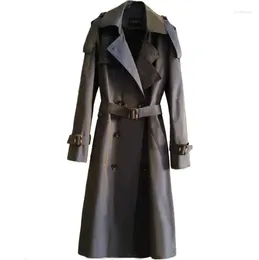 Men's Trench Coats Mens Man Discoloration Long Coat Men Casual Clothes Slim Fit Overcoat Sleeve 2024 Designer Autumn Winter