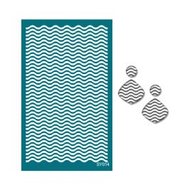 New 2023 Stripe Grid Reusable Silk Screen Stencils for Polymer Clay Geometric Silkscreen Printing for Jewellery Earrings
