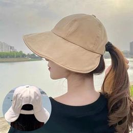 Wide Brim Hats Summer Sunhat Women Sun Foldable Adjustable Outdoor Beach Bucket Hat UV Protection Visors Fisherman Caps