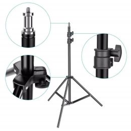 Light Stand Photography Portable Tripod with 1/4 Screw for Softbox LED Ring Light Phone Camera Laser Level Projector