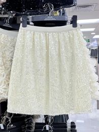 Skirts Summer Chic Mini Skirt For Women Sequined A-line High Waist Female Faldas Ajustadas Streetwear Almighty Dropship
