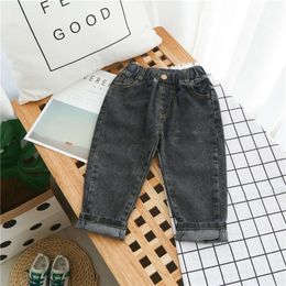 2024 Fashion Children Boys Cartoon Trousers Pant Baby Girls Grinding Holes Jeans Kids Spring Autumn Clothes 2-7Years