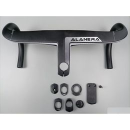 Bike Handlebars Components Bicycle Handlebar Carbon Road Integrated Alanera 28.6Mm Cycling Handle Bar 380 400 420 440 0Mm 230619 Drop Otxbk