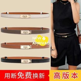 Hremms High end designer belts for womens Versatile Waist Decoration Womens Thin Belt Womens Fashion Tunic Thin Belt Womens Dress Original 1:1 with real logo and box