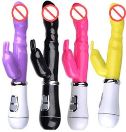 Gspot Vibrating Dildo Vibrator 10 Speeds Oral Clit Rabbit Vibrators Intimate Stimulate Massage Sex Toys For Women by DHL1335710