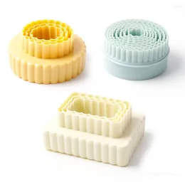 Baking Moulds Square Round Biscuit Moulds DIY Fondant Cookie Mould Cake Decoration Tool Cutters Pastry Tools