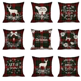 Pillow Christmas Red Cell Cartoon Cute Cover Linen Chair Sofa Bed Car Room Home Dec Wholesale MF355