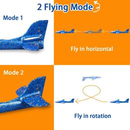 Aircraft Modle 50CM foam aircraft flying glider toy with LED lights large outdoor games hand-operated aircraft model childrens toys