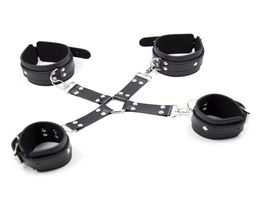 Morease Hand leg s Belt Fetish Bondage Cross Style s Ankle s Leather Sex Toys Product BDSM SM Slave For Couple S197068254024