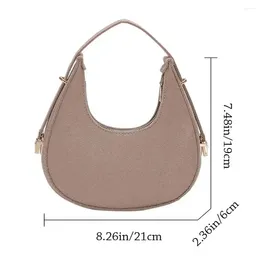 Suitcases BBA050 Women's Fashion Small Clutch Handbags Retro Solid Colour PU Leather Shoulder Underarm Hobos Bag