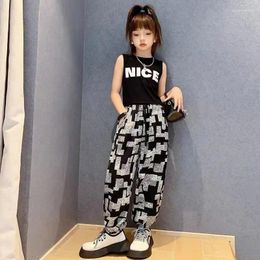 Clothing Sets Summer 2024 Baby Girls Clothes Outfits Kids Sleeveless Top Pant Children Set 3 4 5 6 7 8 9 10 11 12 Years