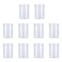 Storage Bottles 10 Pcs Transparent Cookie Jar Sealed Candy Plastic Food Containers Jars Clear Tea