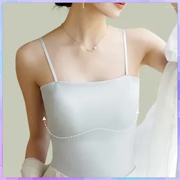 Women's Tanks Summer Sleeveless T-Shirt Padded Bra Going Out Tank Tops For Women Spaghetti Cami Top With Straps Cups Vest Built In