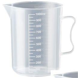 Measuring Tools 100-5000Ml Premium Clear Plastic Graduated Thickened Cup Pour Spout With Lid Handle Kitchen Tool Drop Delivery Home Ga Dhz0J