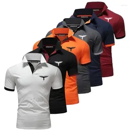 Men's Polos Polo Collar Contrasting Color Shirt Office Fashionable T-shirt Summer Top Business Casual Breathable