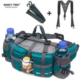 Outdoor Bags Outdoor hiking waist pack water circulation backpack sports mountain bottle waterproof nylon camping Mochila hiking accessories hunting Q240521