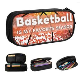 Customised Basketball Is My Favourite Season Kawaii Pencil Cases Boy Girl Large Capacity Pouch Student School
