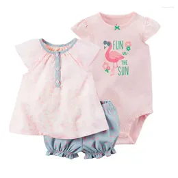Clothing Sets Cute Baby Girl Summer Outfit Short Sleeve O-neck Tops Bodysuit Shorts Dot Infant Suit 2024 Born Clothes 6-24 Month