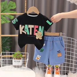 Clothing Sets Toddler Boutique Outfits 2024 Summer Infant Clothes For Kids Boys Casual O-neck Short Sleeve T-shirts And Shorts Children's