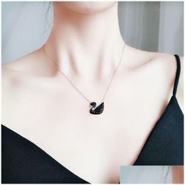 Pendant Necklaces Designer Jewellery Woman Necklace Gradient Crystal Diamond Exquisite Fashion Party Clavicle Chain Original Edition Acc Otetk