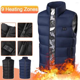Hunting Jackets 9 Zone Heating Electric Vest Winter Men Women Sportswear Camping Skiing USB Self-heating Thermal Warm Coat