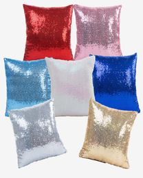 Glitter Mermaid Sequins Pillow Case Luxury Sofa Cushion Cover Decorative Cushions 4040 Sliver Pink Gold Pillow Cover6376136