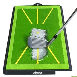 Golf Training Aids High Quality Pad For Swing Detection Batting Ball Trace Directional Mat Path Pads Practise 240116 Drop Delivery S Dhmse