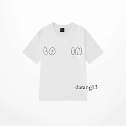 Lanvis Brand Men's T-Shirts Designer Classic Lanvis T Shirt Chest Letter Printed Shirt High Street Lanvinn Tshirts Shoe Cotton Loose Tees Hoodie Clothing 328