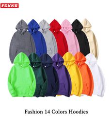 FGKKS Fashion Brand Men Solid Hoodies Spring Autumn Men039s Casual Hoodies Sweatshirts Street Trendy Wild Pullover Hoodies Male4768813