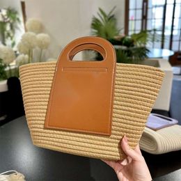 Tote Bag Lafite Grass Weave Vegetable Basket High Quality Loe Classic Womens Summer Woven Handbag New Leisure Shopping Bag Large Capacity Woven Vegetable Basket Bag