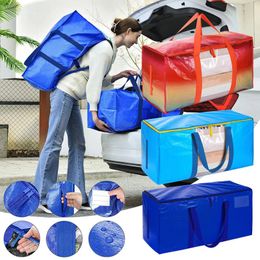 Storage Bags Oversized Duffle Bag Moving House Woven Big Travel Quilt Clothes Sorting Waterproof Film Large Capacity