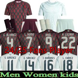 Mexico 2024 RAUL CHICHARITO Soccer Jerseys 2024 LOZANO DOS SANTOS 24 25 H.LOZANO Men Kids Football Shirts Uniforms Fans Player