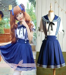 WholeJapanese sailor cosplay school uniform for girls lolita dress Navy sailor costumes for women anime maid cosplay costume 4399748