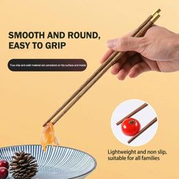 Chopsticks Chicken Wing Wood Red Sandalwood Household Chinese Head Business Tableware Gift Solid Metal M9O9